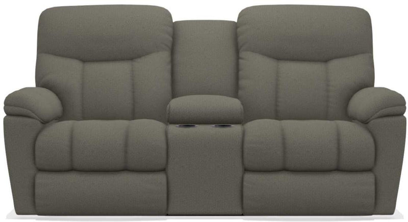 La-Z-Boy Morrison Silver La-Z-Time Full Reclining Loveseat w/Console