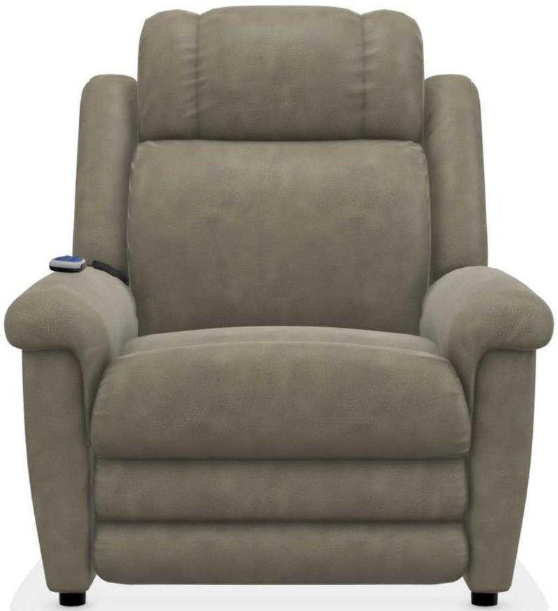La-Z-Boy Clayton Charcoal Gold Power Lift Recliner with Massage and Heat