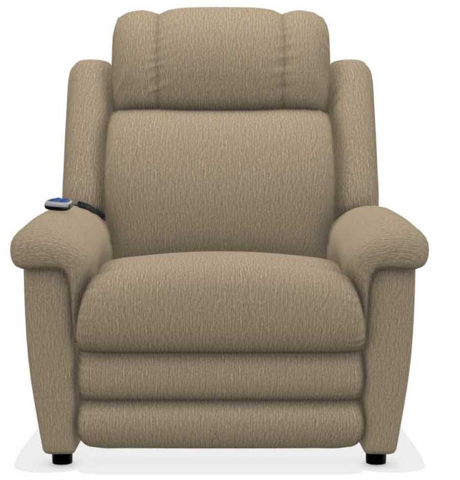 La-Z-Boy Clayton Driftwood Gold Power Lift Recliner with Massage and Heat