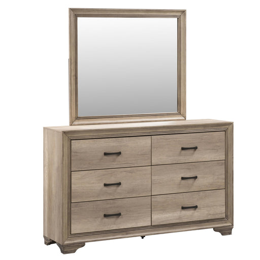 Sun Valley Queen Uph Bed, Dresser & Mirror, Chest image