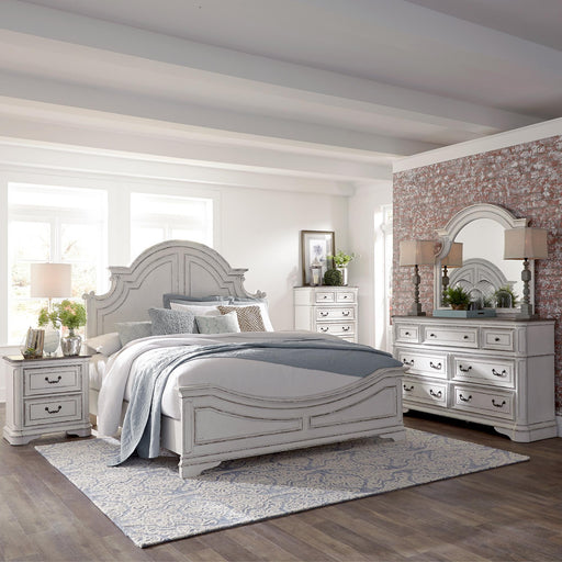 Magnolia Manor King California Panel Bed, Dresser & Mirror, Chest, Nightstand image