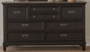 Liberty Furniture Allyson Park 8 Drawer Dresser in Wirebrushed Black Forest image