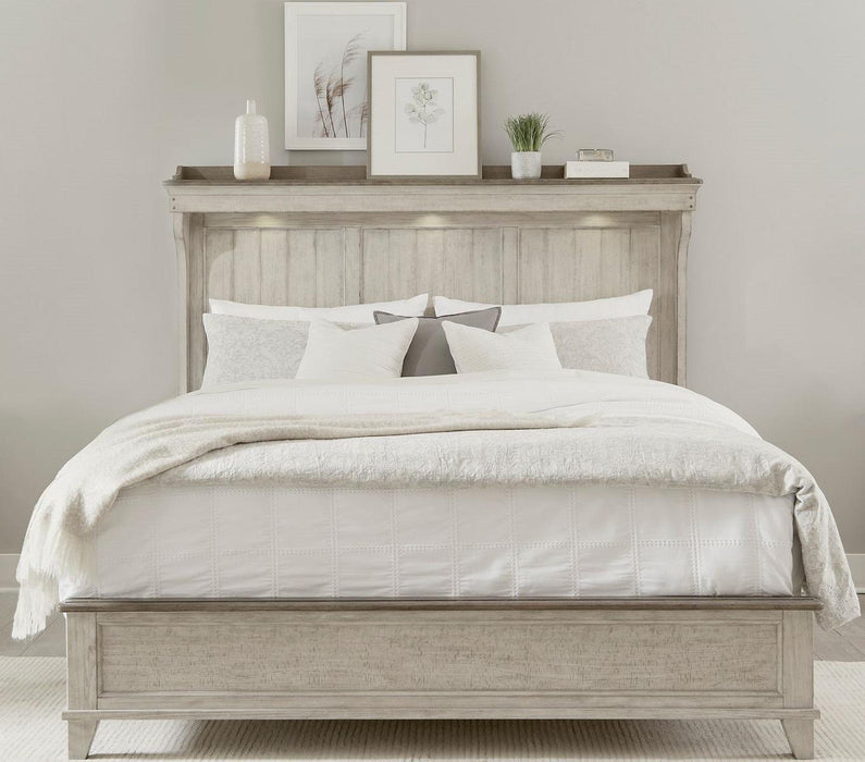 Liberty Furniture Ivy Hollow Queen Mantle Bed in Weathered Linen image