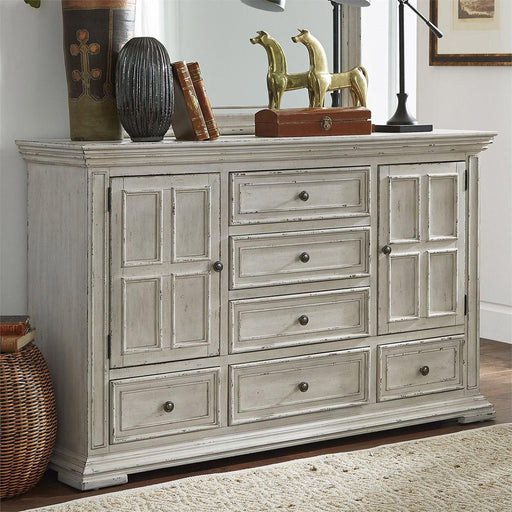 Liberty Furniture Big Valley 2 Door with 6 Drawer Dresser in Whitestone image