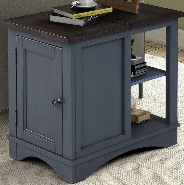 Parker House Americana Modern Chairside Table in Denim