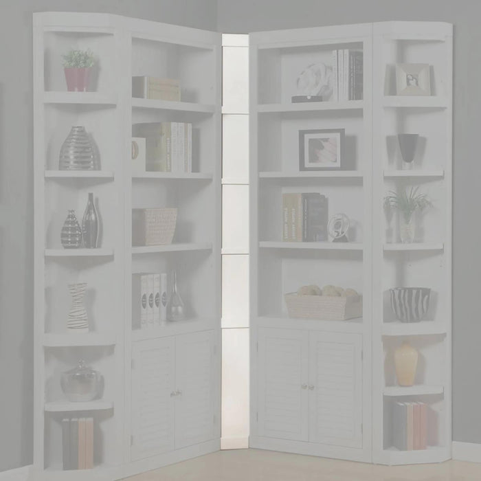 Parker House 5-Piece Boca Corner Bookcase Wall in Cottage White