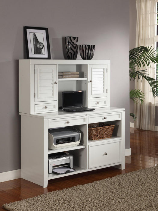 Parker House Boca Credenza and Hutch in Cottage White