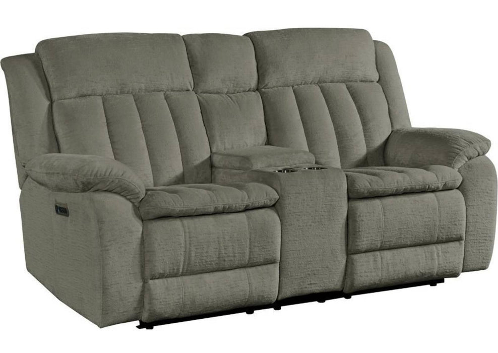 Parker House Furniture Cuddler Power Console Loveseat in Laurel Dove image