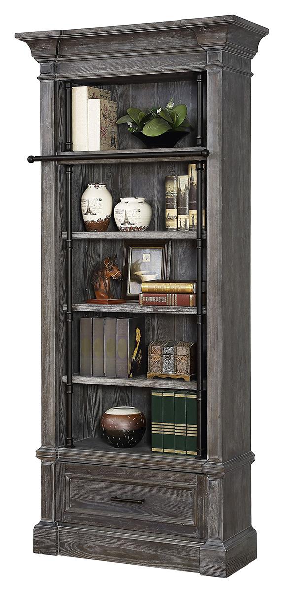 Parker House Gramercy Park Museum Bookcase in Vintage Burnished Smoke