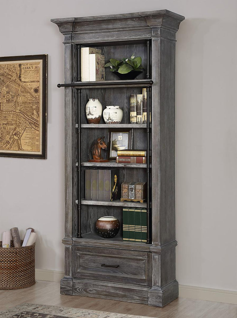 Parker House Gramercy Park Museum Bookcase in Vintage Burnished Smoke