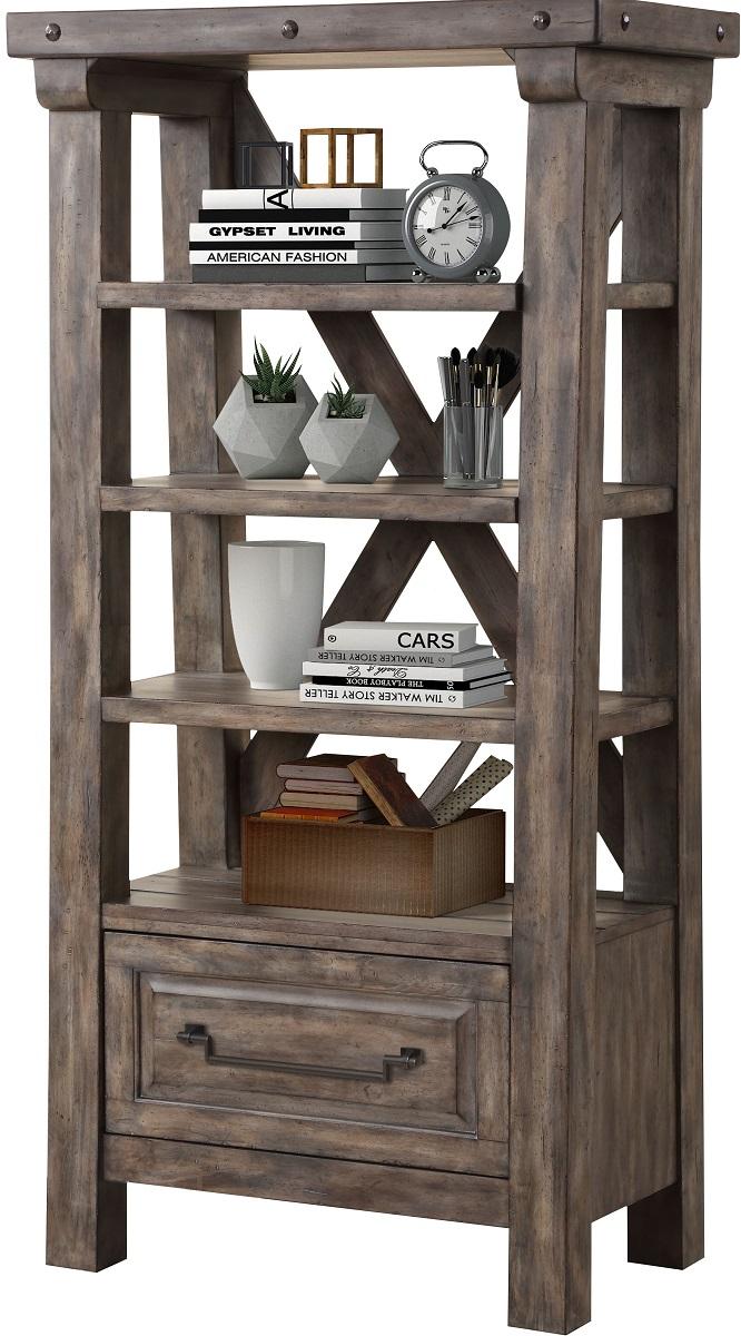 Parker House Lodge Bookcase in Siltstone