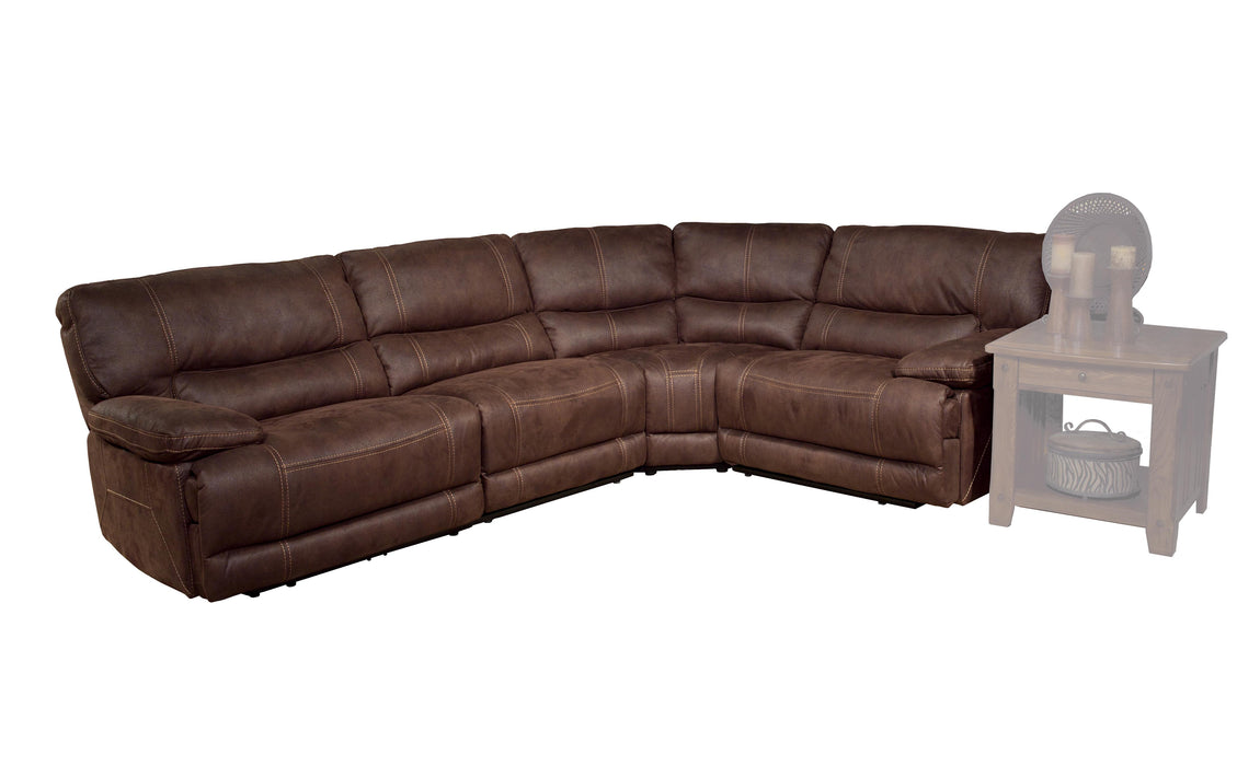 Parker House Pegasus 4pc Power Recliner Sectional in Dark Kahlua