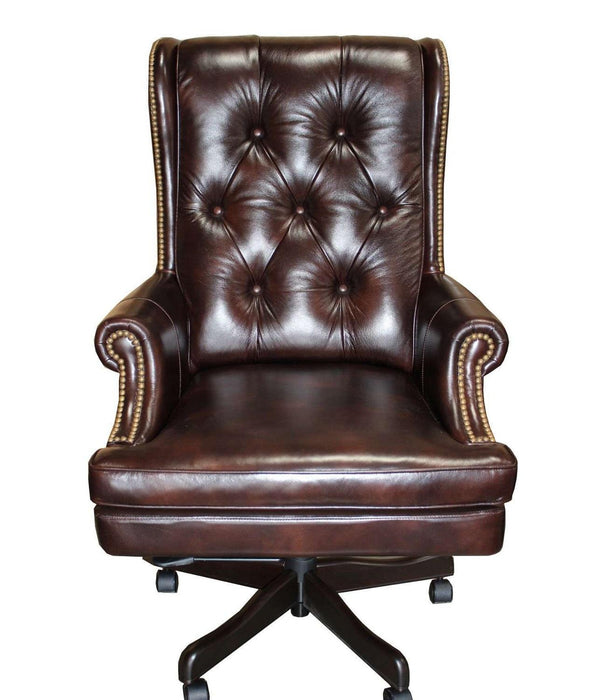 Parker House Prestige Leather Desk Chair in Havana