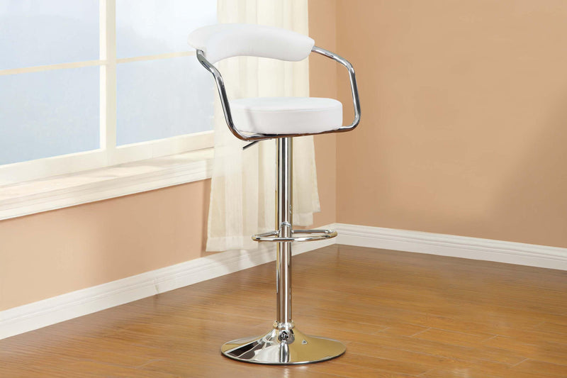 Huifur Adjustable Bar Stool in White