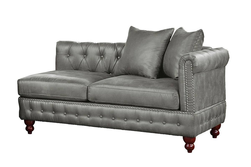 Chixin Reversible L/R One-Arm Chaise Lounge in Slate Grey