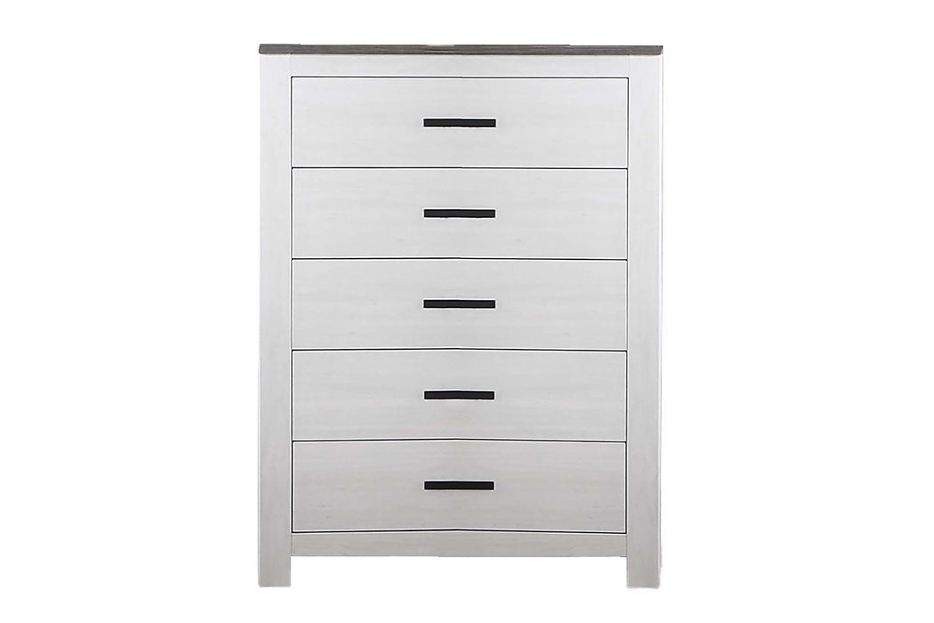 Chuint Chest in Whitewash + Smoking Grey
