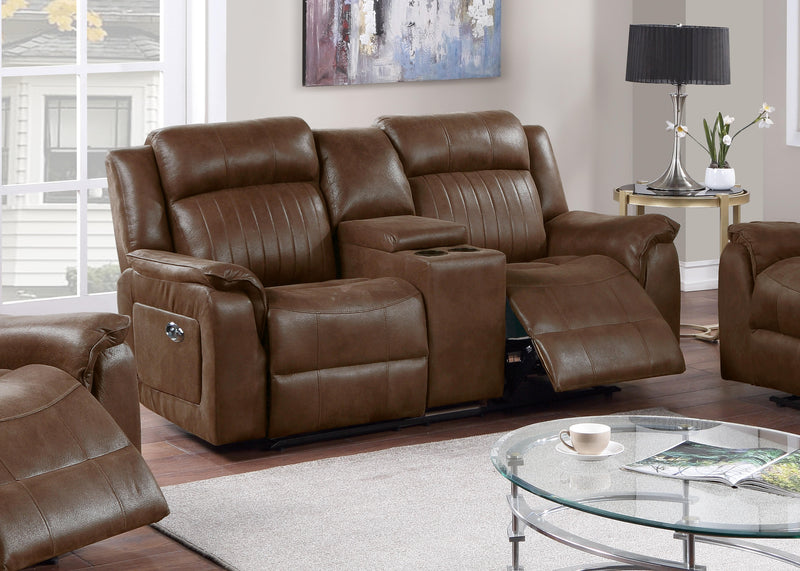 Bstfur Power Motion Loveseat W/Console/Dark Coffee in Dark Coffee