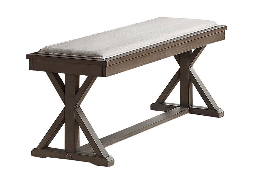 Hhdfur Dining Bench in Ash Grey
