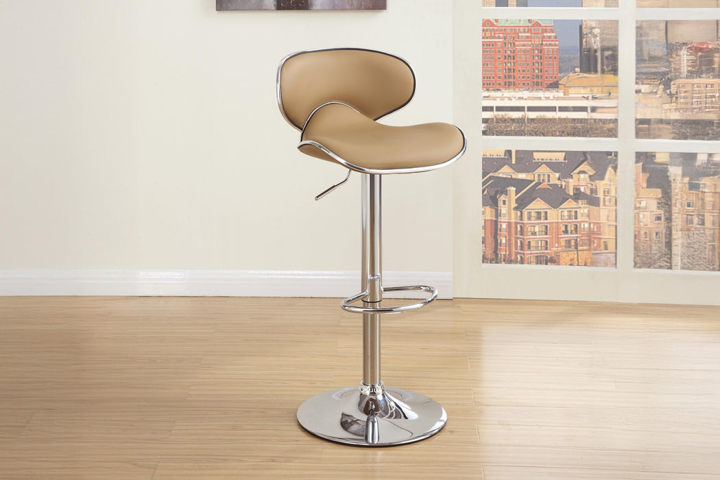 Huifur Adjustable Bar Stool in Light Brown