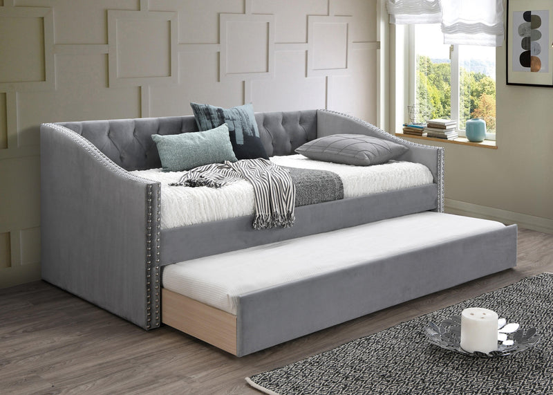 Liihcc Day Bed/Grey Velvet in Grey / Na