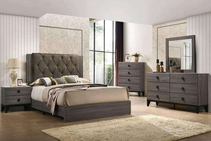 Liihfd Eastern King Bed in Foil Grey