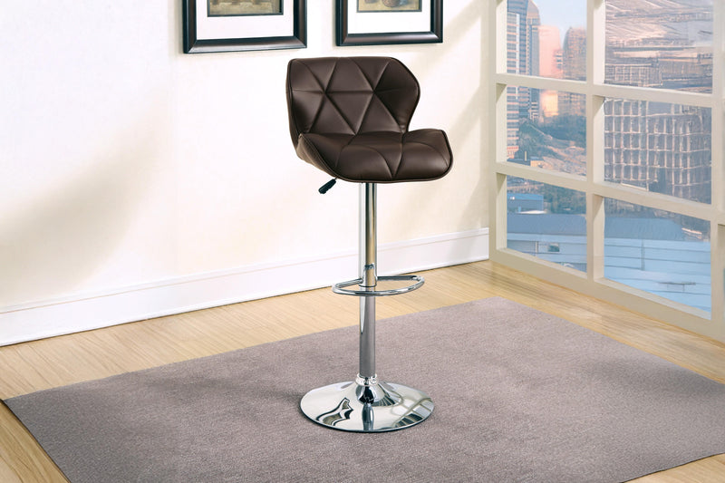 Sopfur Adjustable Bar Stool in Dark Brown