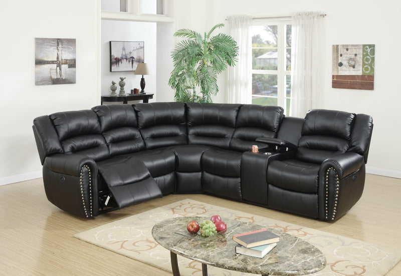 Uefurn 3-Pc Sectional Set in Black