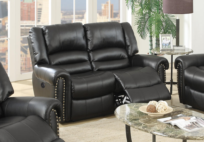 Uefurn Powr Loveseat in Black