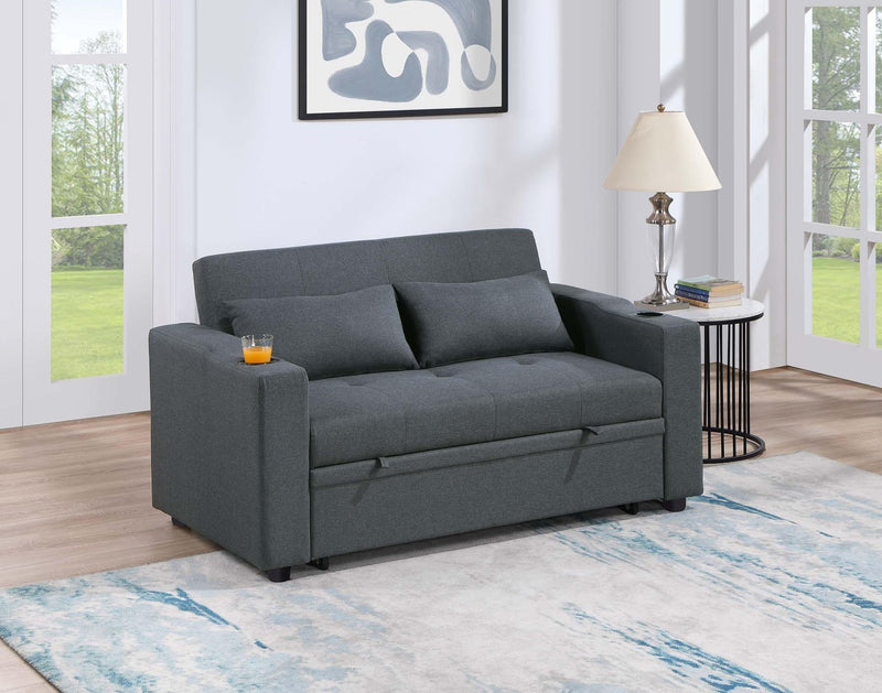 Uniqvn Convertible Sofa in Charcoal