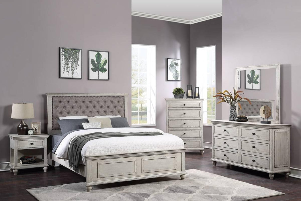 Vfvnco Queen Bed in Antique White