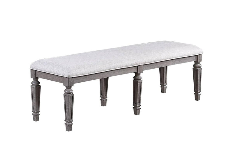 Ysheng Dining Bench in Light Grey