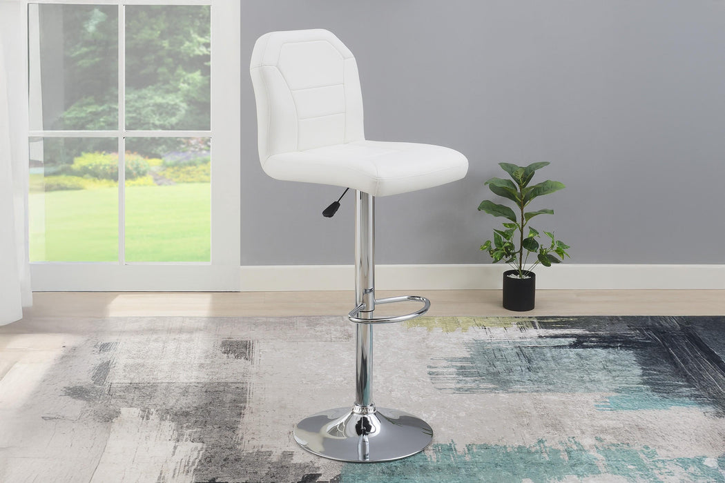 Sopfur Adjustable Bar Stool in White Pu