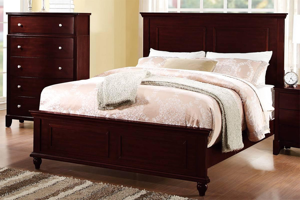 Vfvnco Eastern King Bed-Dark Cherry in Dark Cherry