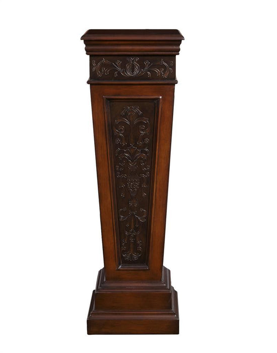 Pulaski Faux Metal Inlay Accent Pedestal