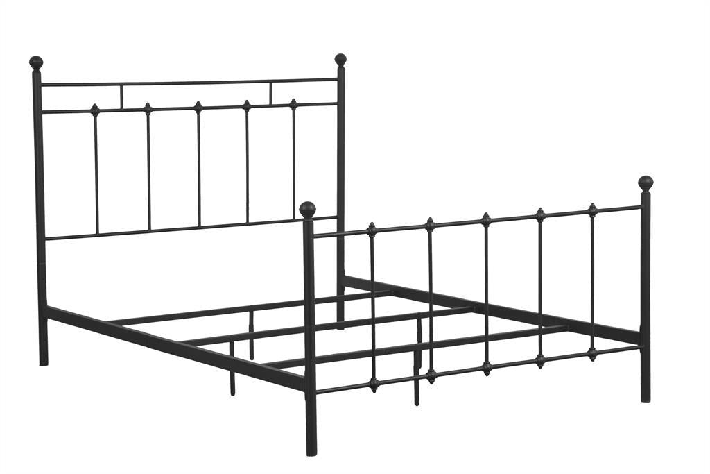 Pulaski All-in-One Black "Shaker" Metal Queen Bed