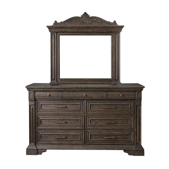 Pulaski Bedford Heights Mirror in Estate Brown