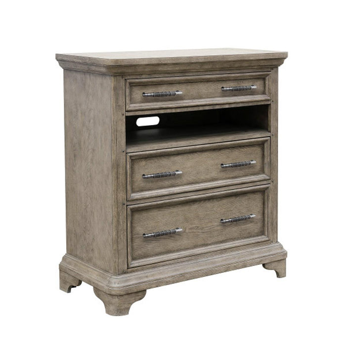 Pulaski Bristol Drawer Media Chest in Elm Brown