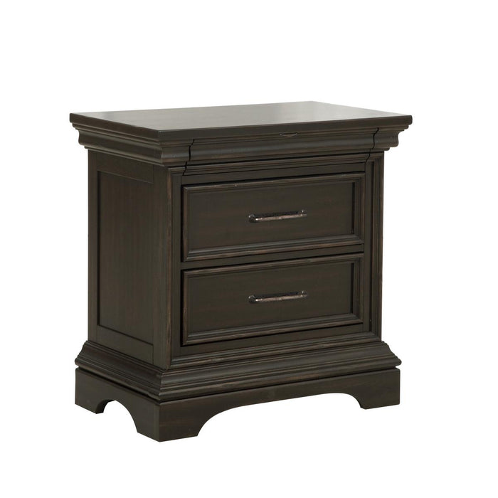 Pulaski Caldwell Nightstand in Dark Wood