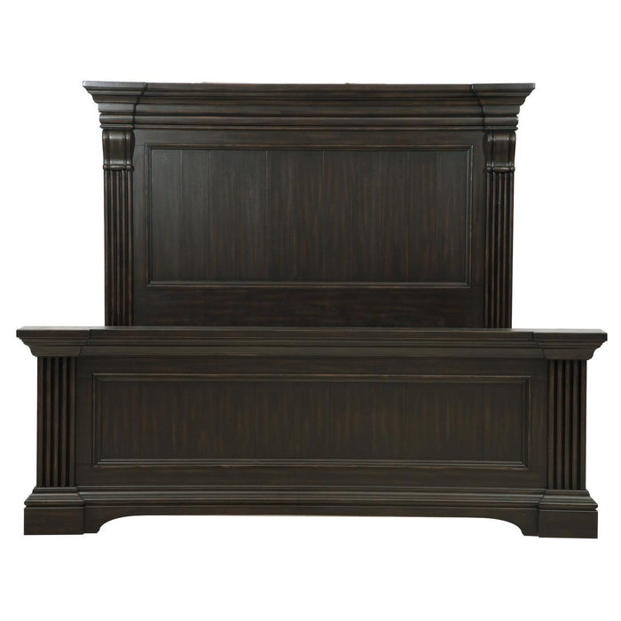 Pulaski Caldwell California King Panel Bed in Dark Wood