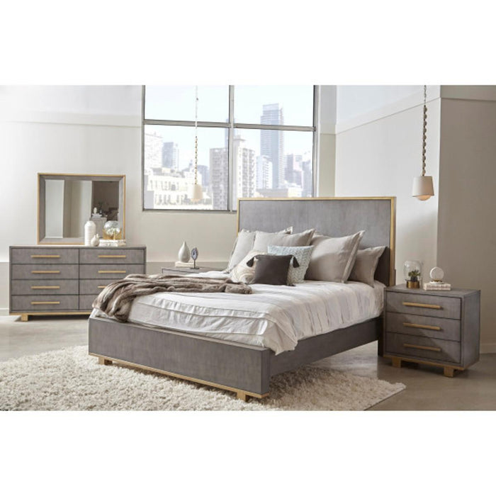 Pulaski Carmen Panel Queen Bed in Shagreen