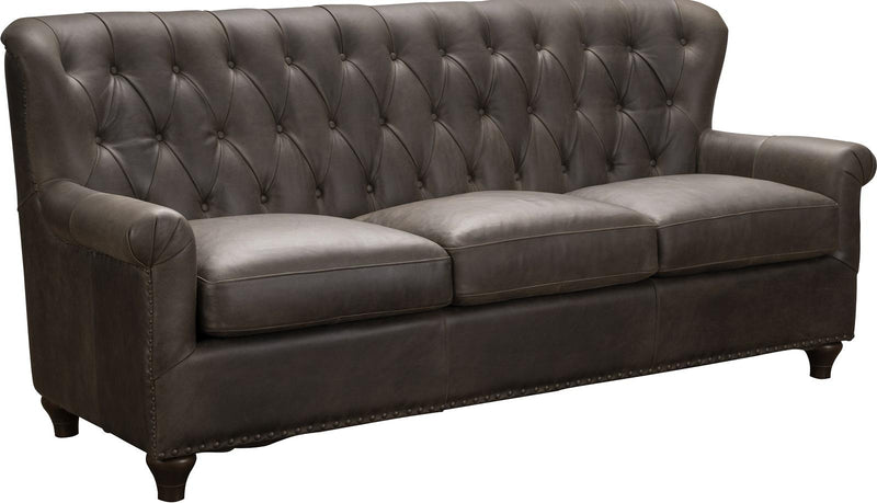 Pulaski Charlie Leather Sofa in Heritage Brown