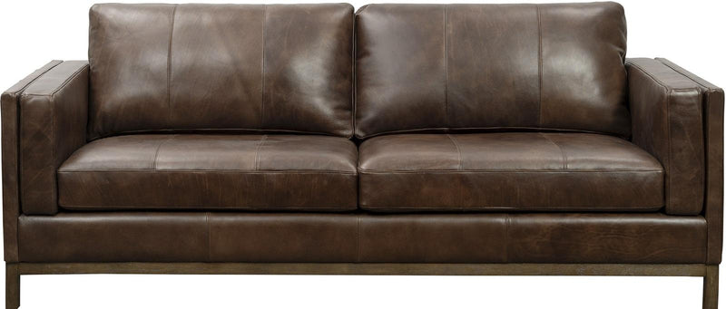 Pulaski Drake Leather Sofa in Brown