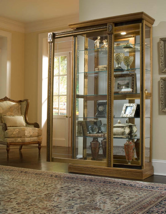 Pulaski Estate Oak Two Way Sliding Door Curio