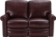 Pulaski Grant Leather Power Reclining Loveseat in Oxblood image