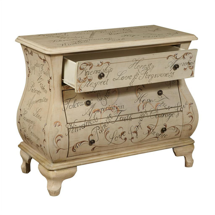 Pulaski Hand Painted Words Bombay Chest