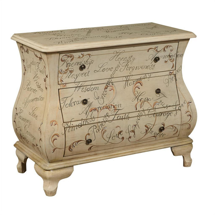 Pulaski Hand Painted Words Bombay Chest