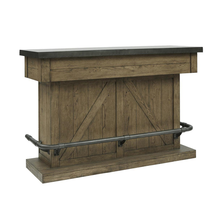 Pulaski Light Oak Metal Top Bar in Light Oak