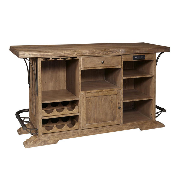 Pulaski Live Edge Wooden Home Bar