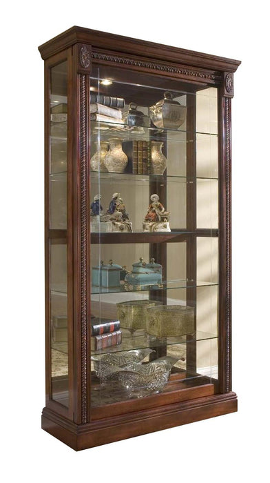 Pulaski Medallion Cherry Two Way Sliding Door Curio