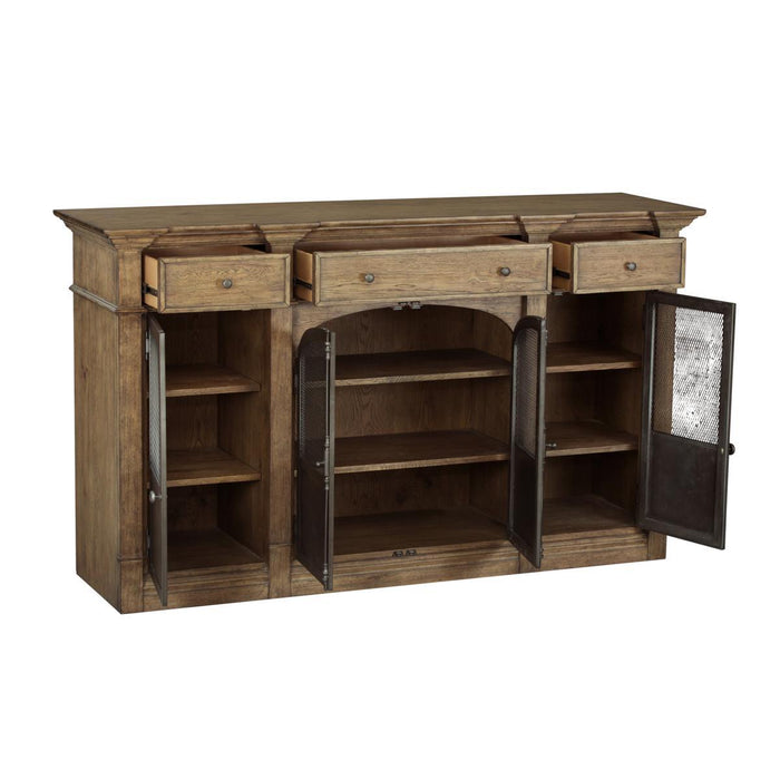 Pulaski Metal Door Light Oak Sideboard